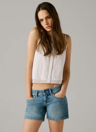 Regular Fit Denim Shorts