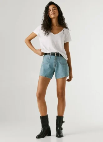 Regular Fit Denim Shorts