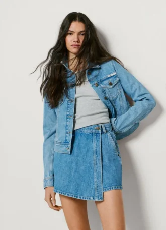 Regular Fit Denim Skort