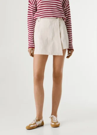 Regular Fit Denim Skort