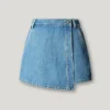 Regular Fit Denim Skort