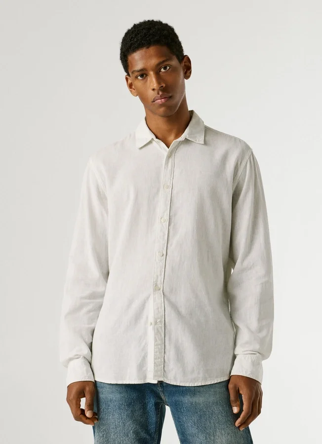 Regular Fit Garment Dyed Shirt Regular Fit Garment Dyed Shirt