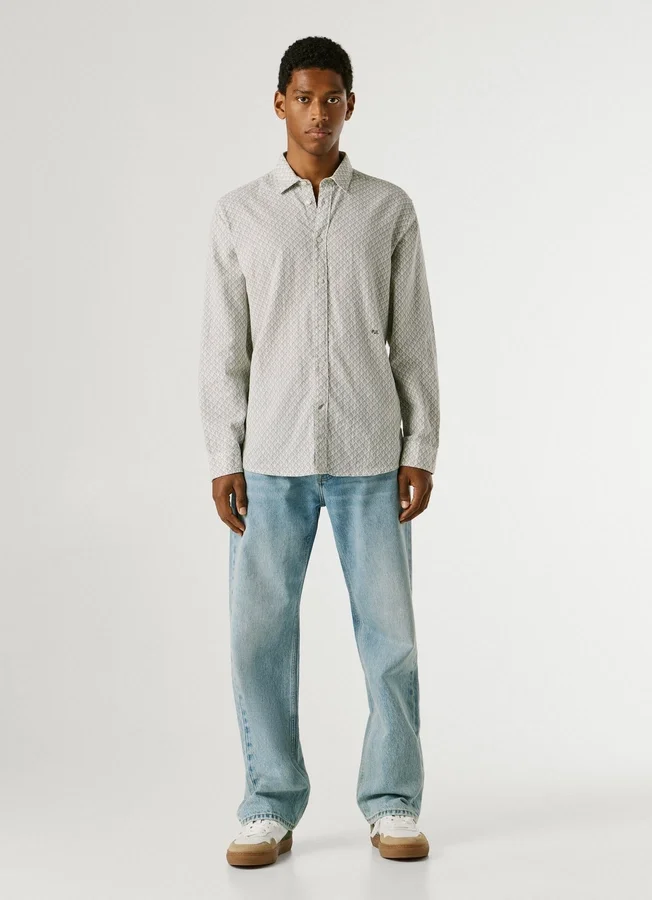 Regular Fit Geometric Print Shirt Regular Fit Geometric Print Shirt