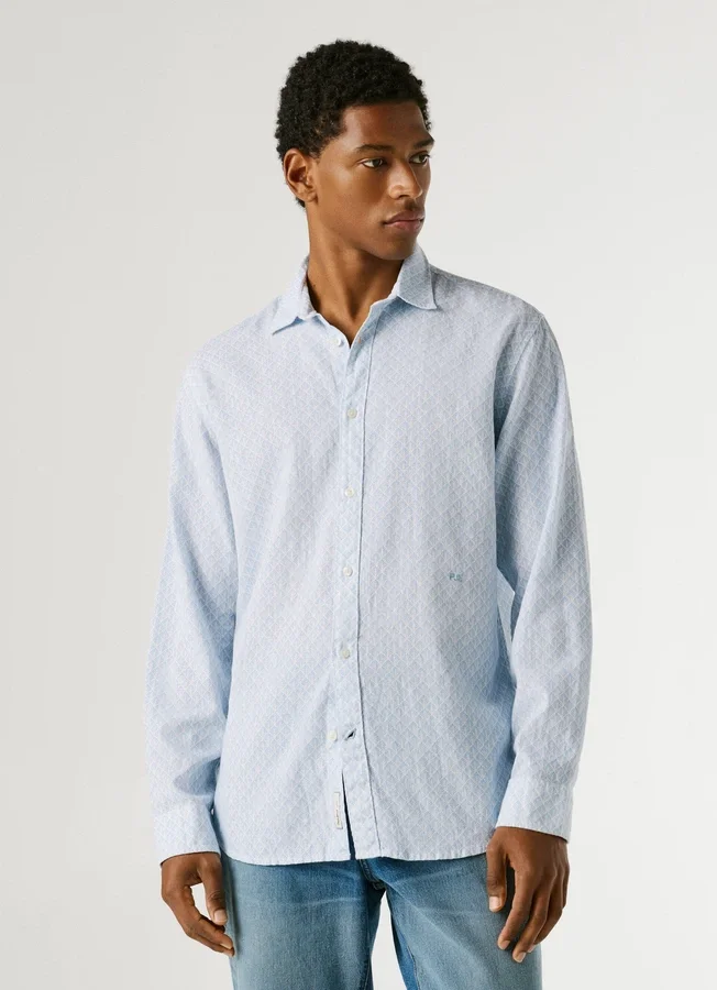 Regular Fit Geometric Print Shirt Regular Fit Geometric Print Shirt