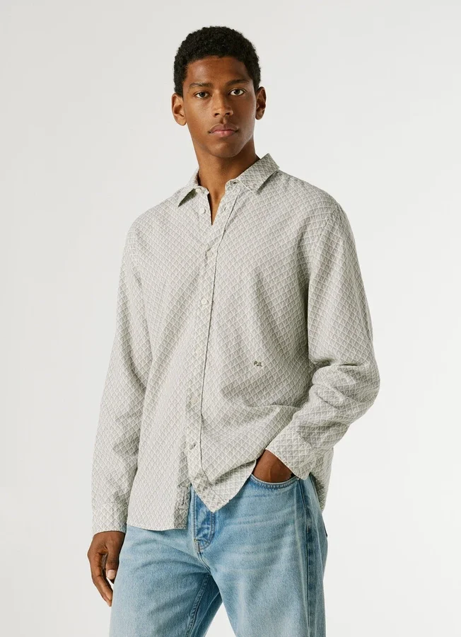 Regular Fit Geometric Print Shirt Regular Fit Geometric Print Shirt