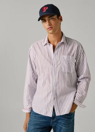 Regular Fit Striped Poplin Shirt
