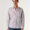 Regular Fit Striped Poplin Shirt
