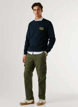 Regular Fit Twill Cargo Trousers