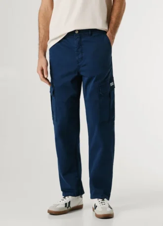 Regular Fit Twill Cargo Trousers