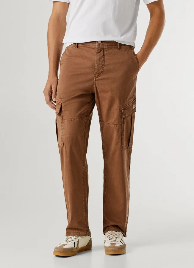 Regular Fit Twill Cargo Trousers Regular Fit Twill Cargo Trousers