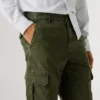 Regular Fit Twill Cargo Trousers