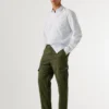 Regular Fit Twill Cargo Trousers