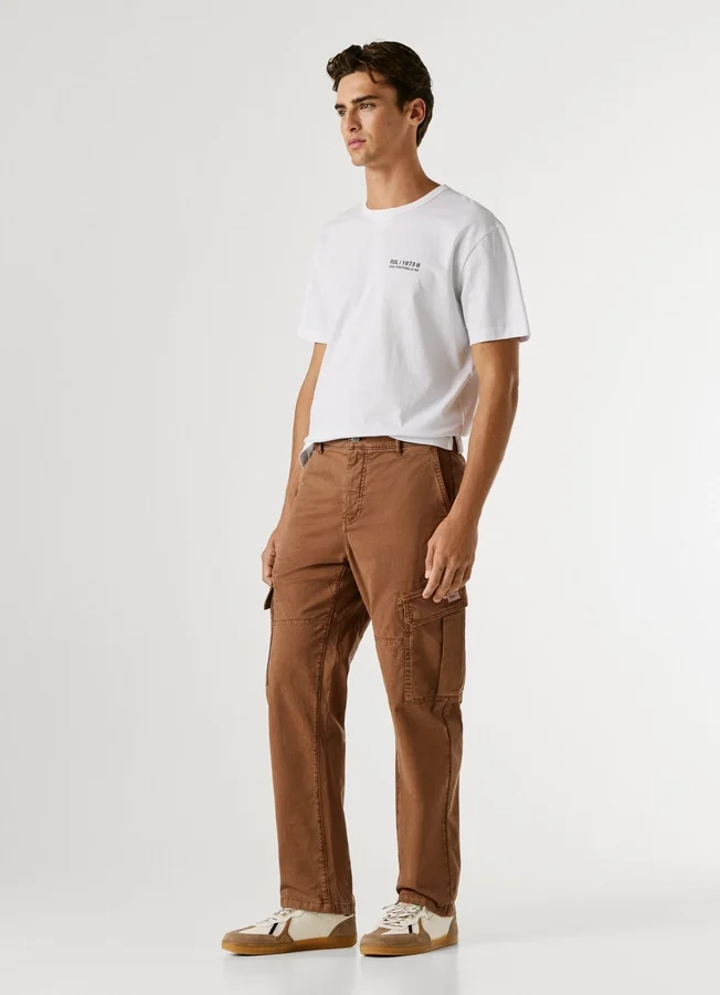 Regular Fit Twill Cargo Trousers Regular Fit Twill Cargo Trousers
