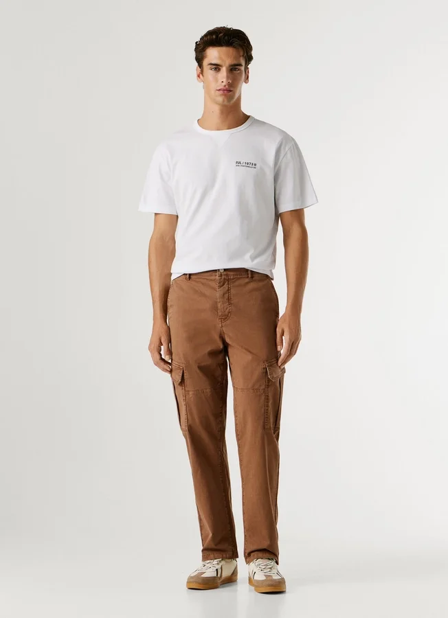 Regular Fit Twill Cargo Trousers Regular Fit Twill Cargo Trousers