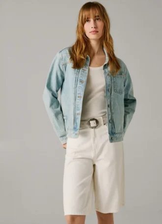 Relaxed Fit Denim Bermuda Shorts