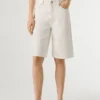 Relaxed Fit Denim Bermuda Shorts