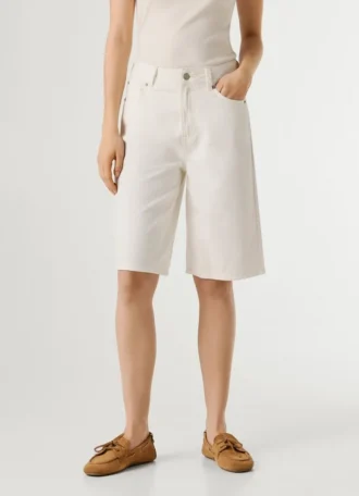 Relaxed Fit Denim Bermuda Shorts
