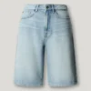 Relaxed Fit Denim Bermuda Shorts