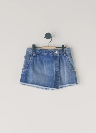 Relaxed Fit Denim Skort