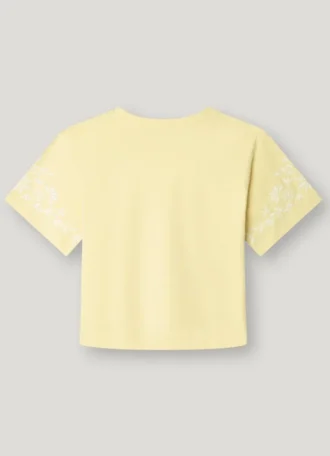 Relaxed Fit Floral Embroidery T-Shirt