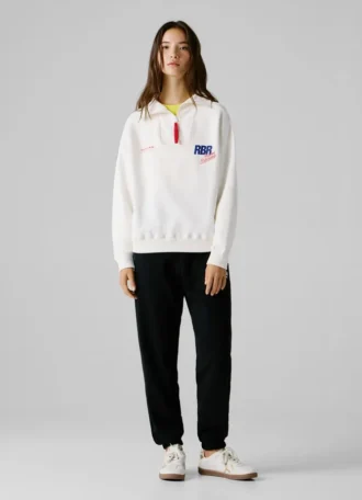 Relaxed Fit Half-Zip Sweatshirt