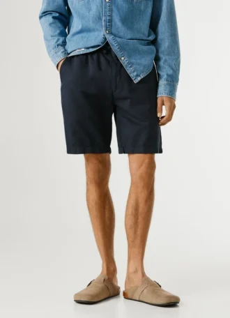 Relaxed Fit Linen Shorts