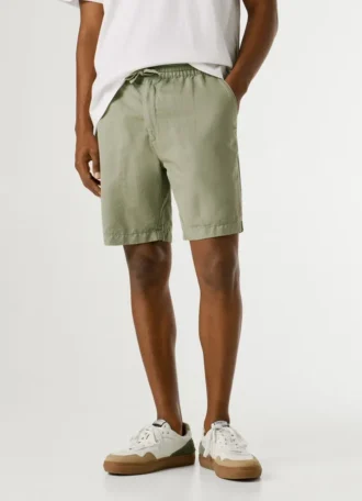 Relaxed Fit Linen Shorts
