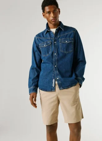 Relaxed Fit Poplin Shorts