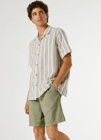 Relaxed Fit Poplin Shorts