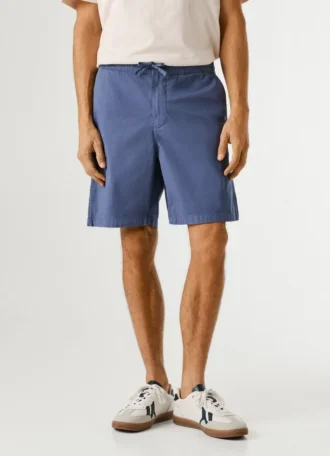 Relaxed Fit Poplin Shorts