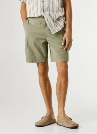 Relaxed Fit Poplin Shorts