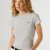 Ribbed Embroidered Logo T-Shirt Ribbed Embroidered Logo T-Shirt
