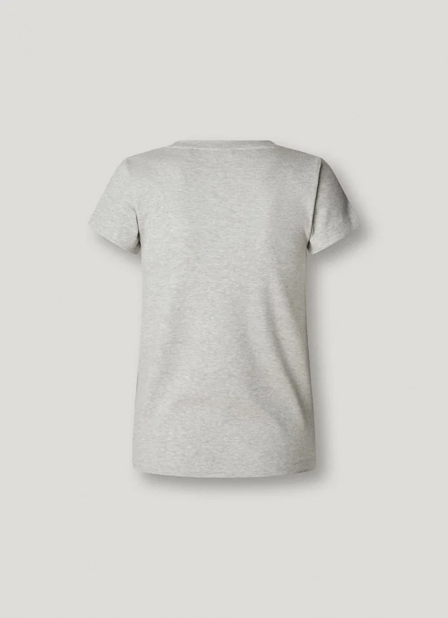 Ribbed Embroidered Logo T-Shirt Ribbed Embroidered Logo T-Shirt