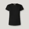 Ribbed Embroidered Logo T-Shirt