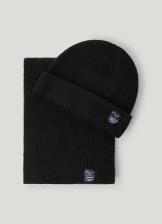Ribbed Hat and Scarf Set