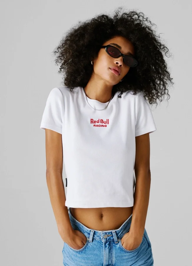 Ribbed Logo Embroidered T-Shirt Ribbed Logo Embroidered T-Shirt