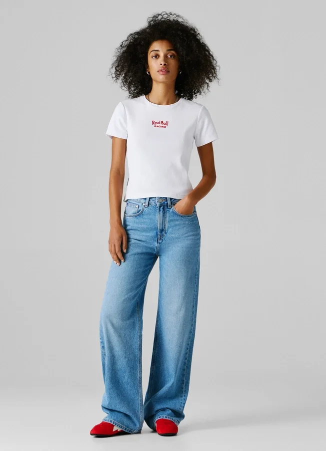 Ribbed Logo Embroidered T-Shirt Ribbed Logo Embroidered T-Shirt