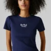 Ribbed Logo Embroidered T-Shirt
