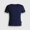 Ribbed Logo Embroidered T-Shirt