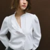 Ruffles Poplin Blouse