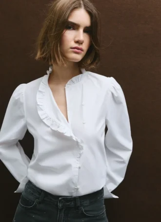 Ruffles Poplin Blouse