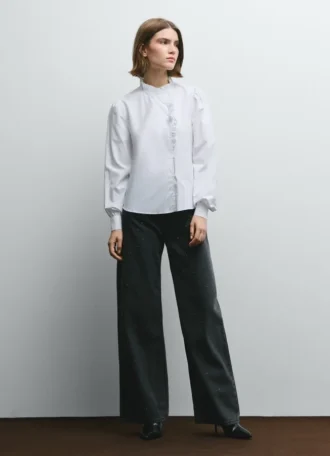 Ruffles Poplin Blouse