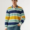 Rugby Striped Long Sleeve Polo