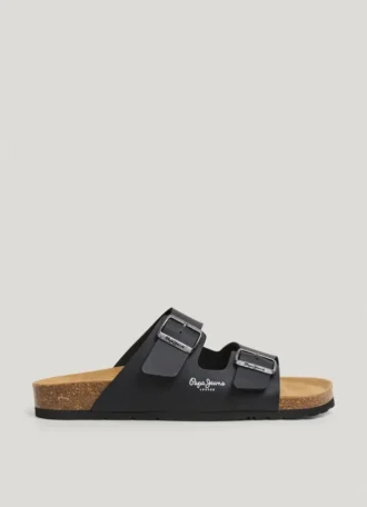 Sandals with Double Buckle