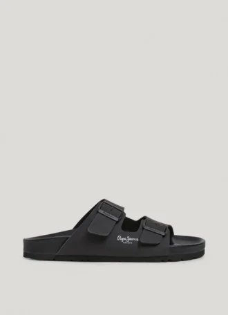 Sandals with Double Buckle