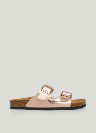 Sandals with Double Buckle