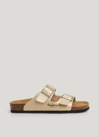 Sandals with Double Buckle