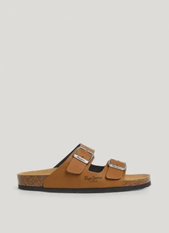 Sandals with Double Buckle