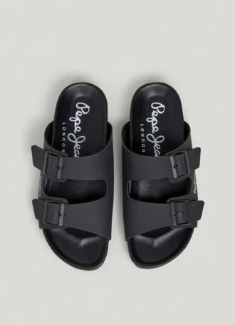 Sandals with Double Buckle