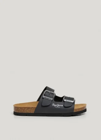 Sandals with Double Buckle